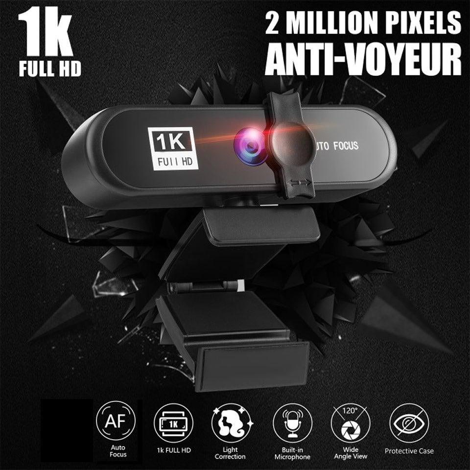 2K 4K Pc Webcam With Gift Tripod Autofocus Usb Web Camera Laptop Mini Camera 1080P with Microphone For Full Widescreen Laptop USB Webcams Privacy Shutter Tripod Desktop Notebook Webcam Video Calling Recording Webcam