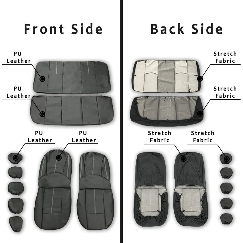Universal Car Seat Cover Protector PU Leather Auto Accessories Seat Mats Interior Parts Cushion Tool For SUV Sedan Hatchback