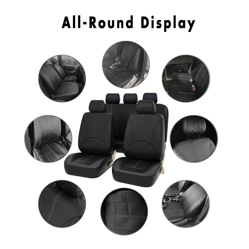 Universal Car Seat Cover Protector PU Leather Auto Accessories Seat Mats Interior Parts Cushion Tool For SUV Sedan Hatchback