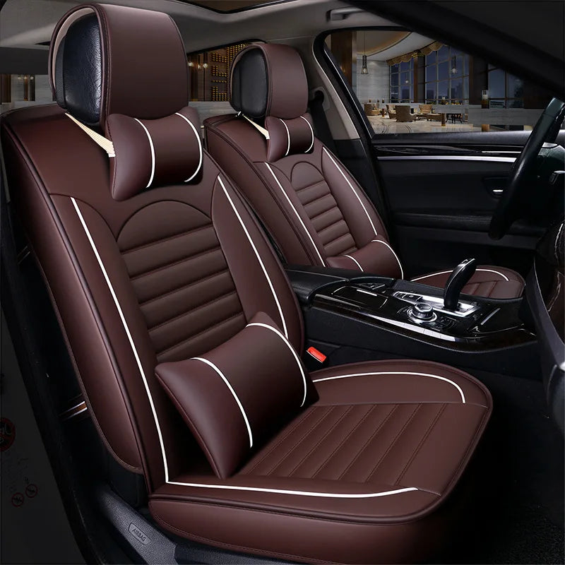 Leather Universal Car Seat Covers for Subaru XV forester outback legacy impreza Tribeca auto interior accessories styling