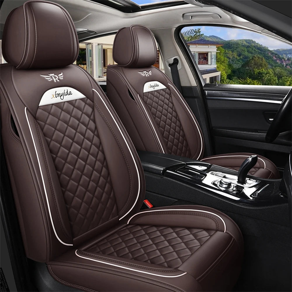 Universal Leather Car Seat Covers for Volkswagen VW touran Variant magotan JETTA passat polo golf touareg Interior Accessories