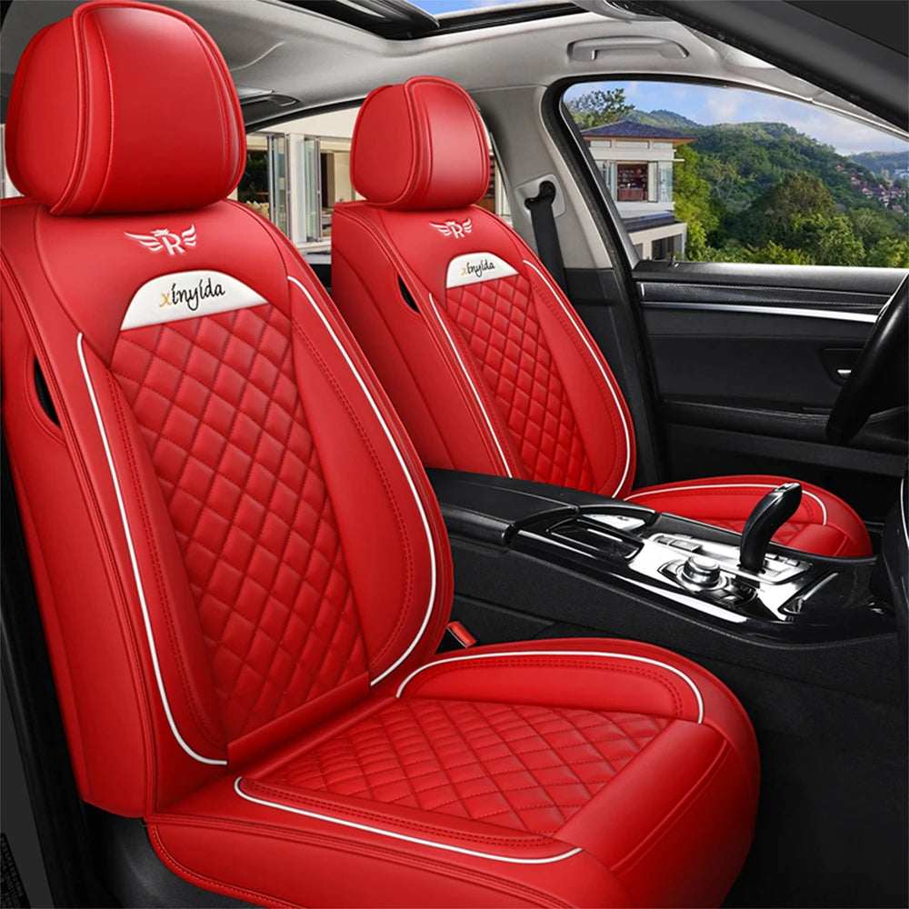 Universal Leather Car Seat Covers for Volkswagen VW touran Variant magotan JETTA passat polo golf touareg Interior Accessories