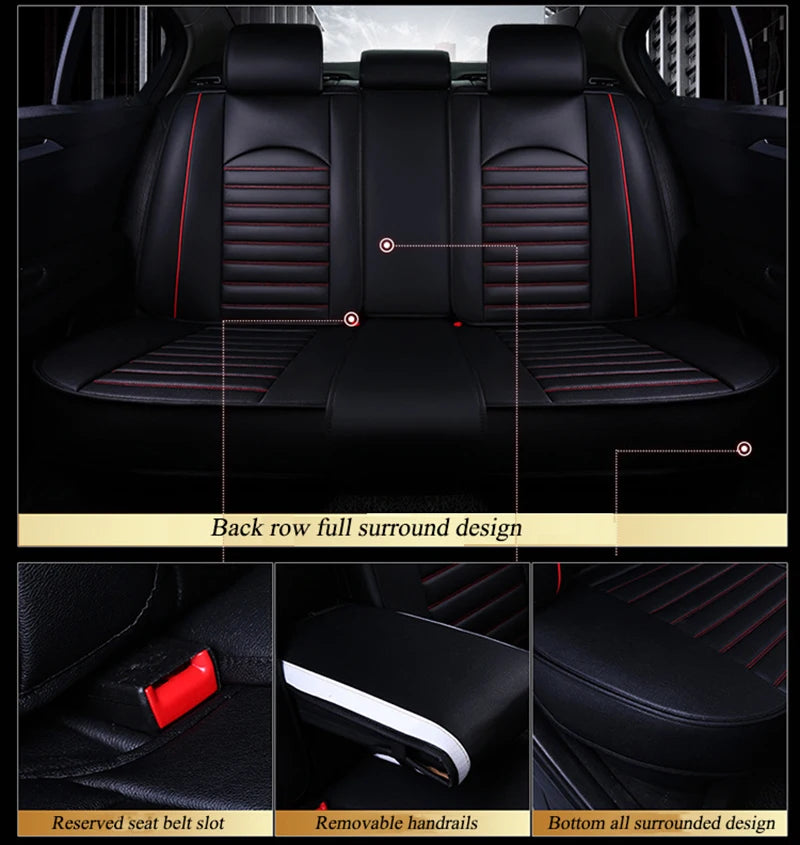 Leather Universal Car Seat Covers for Subaru XV forester outback legacy impreza Tribeca auto interior accessories styling