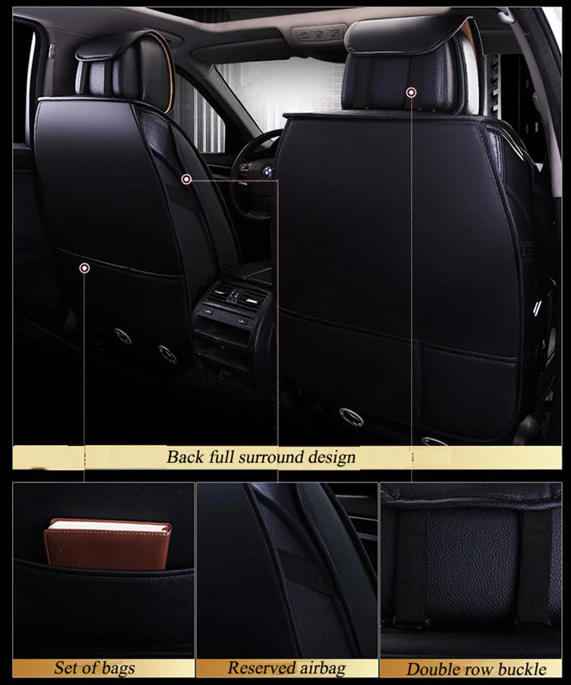 Leather Universal Car Seat Covers for Subaru XV forester outback legacy impreza Tribeca auto interior accessories styling