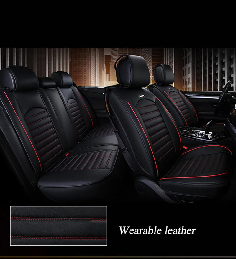 Leather Universal Car Seat Covers for Subaru XV forester outback legacy impreza Tribeca auto interior accessories styling