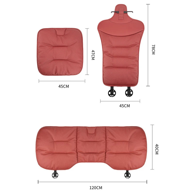 Universal Car Seat Cover PU Leather Cars Seat Waist Cushion Covers Four Season Auto Interior Seats Protection Pad Car Accessorie