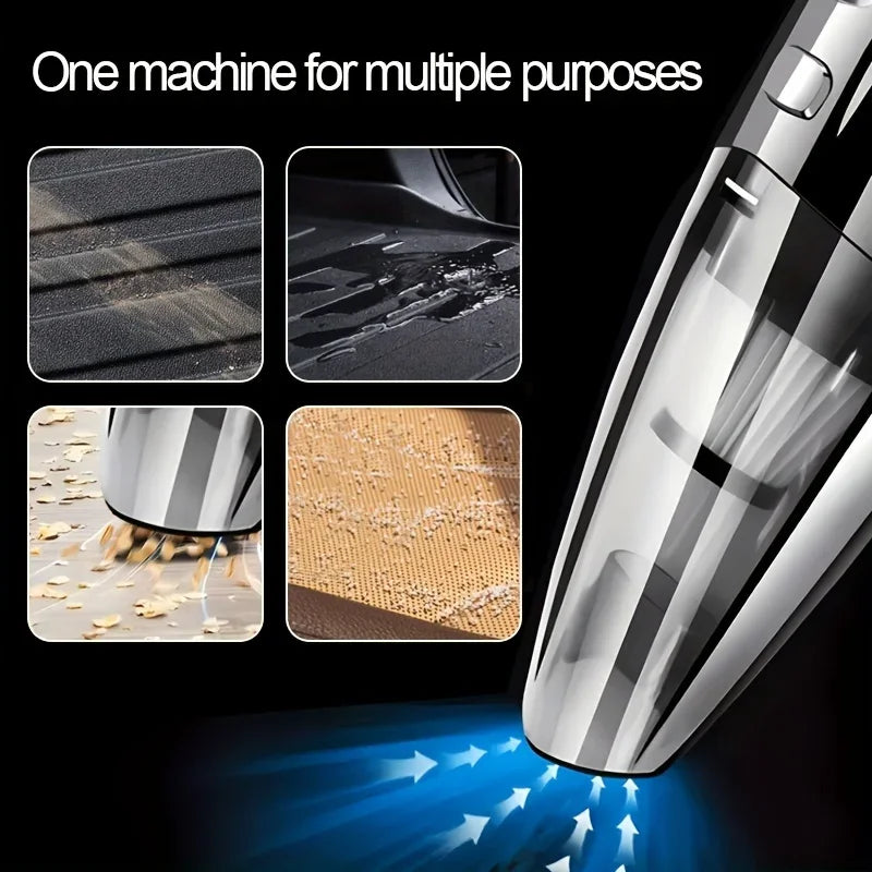Car Cordless Vacuum Cleaner - High-Capacity Portable for Car Cleaning with Upgraded Aluminum Blade Suction Port, Powerful Motor