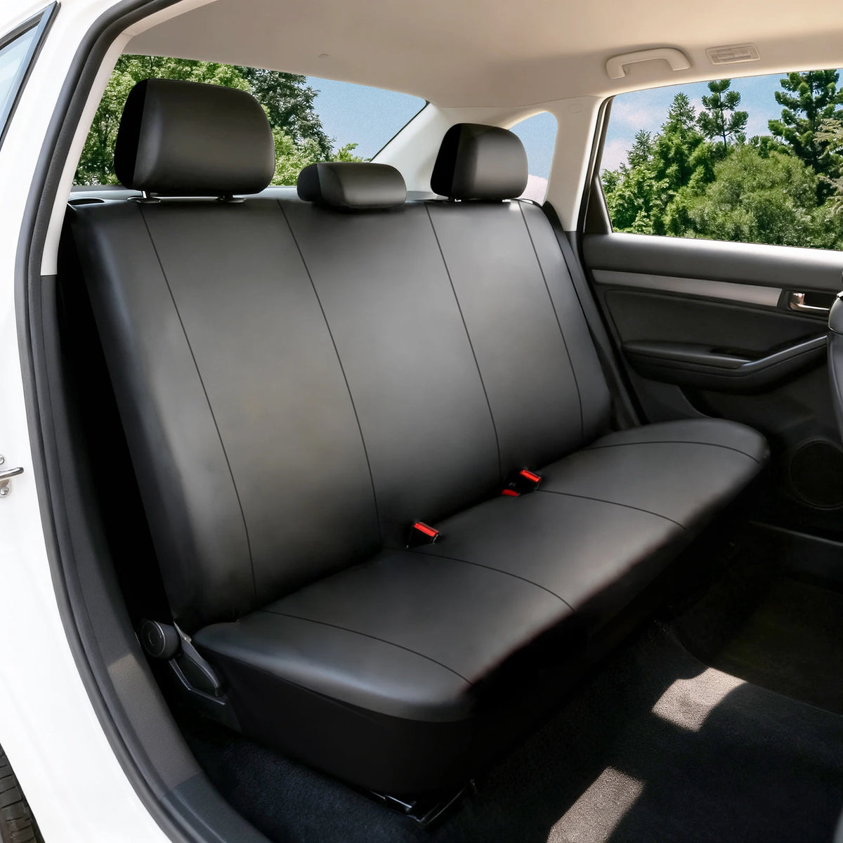 Universal PU Leather Car Seat Covers Fit For Most Car SUV Truck Van Accessories Interior Sporty Design PU Leather Seat Covers