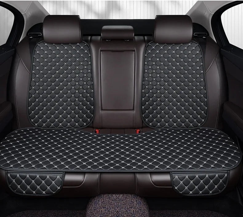 Car Seat Cover Universal PU Leather Seat Cushion Protective Cover Auto Protector Pad with Storage Pocket Four Seasons