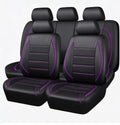 Universal Leather Car Seat Covers Red Simple Waterproof 5 Seat Car Seat Cover