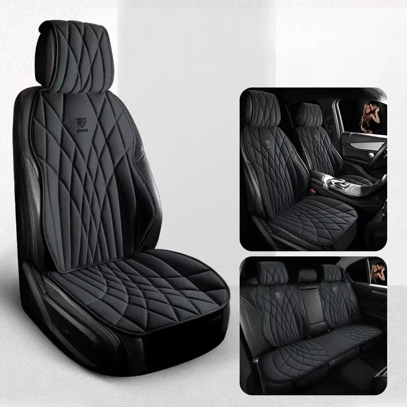 Universal Car Seat Cover Set Leather Car Seat Protective Covers Car Accessories Interior Comfortable Auto Seat Cushion Full Set