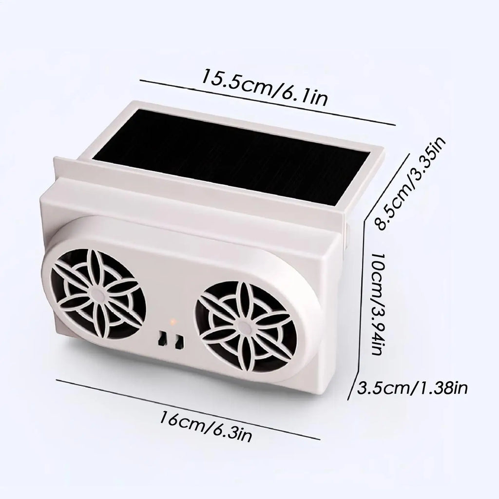 Portable Solar Car Cooler Fan USB Rechargeable Automobile Air Vent Ventilator Cooling Fans Outer Solar Panel Auto Electronics
