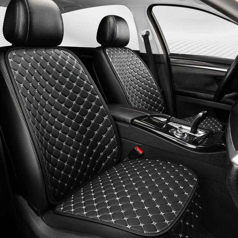 Car seat cushion leather all season universal 7-piece set, single seat anti slip, wear-resistant, no tie, portable rear five sea
