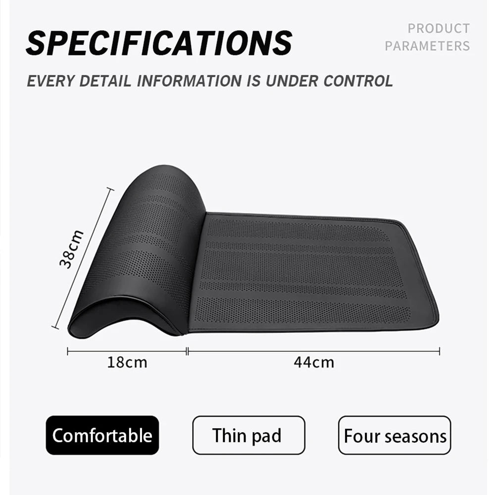 Universal Leather Car Seat Cover with Leg Support, Breathable Non-slip Padding, Relieve Fatigue Seat Cushion Protector