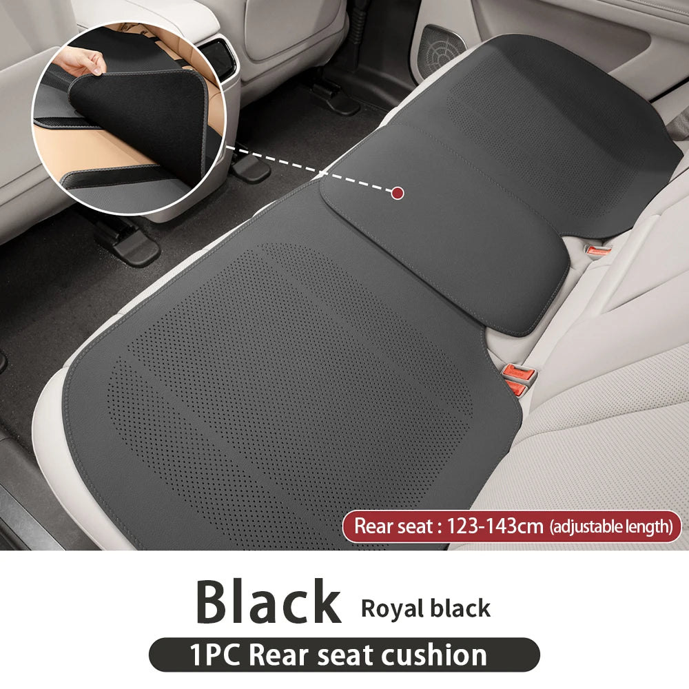 Universal Car Seat Cushion Leather Thin Breathable Hole Summer Car Interior Seat Cover Four Seasons Automotive Parts