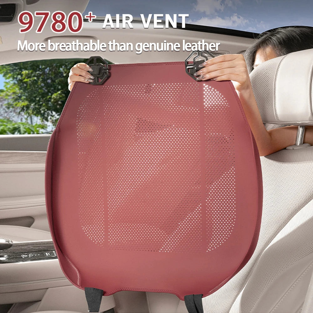 Universal Car Seat Cushion Leather Thin Breathable Hole Summer Car Interior Seat Cover Four Seasons Automotive Parts
