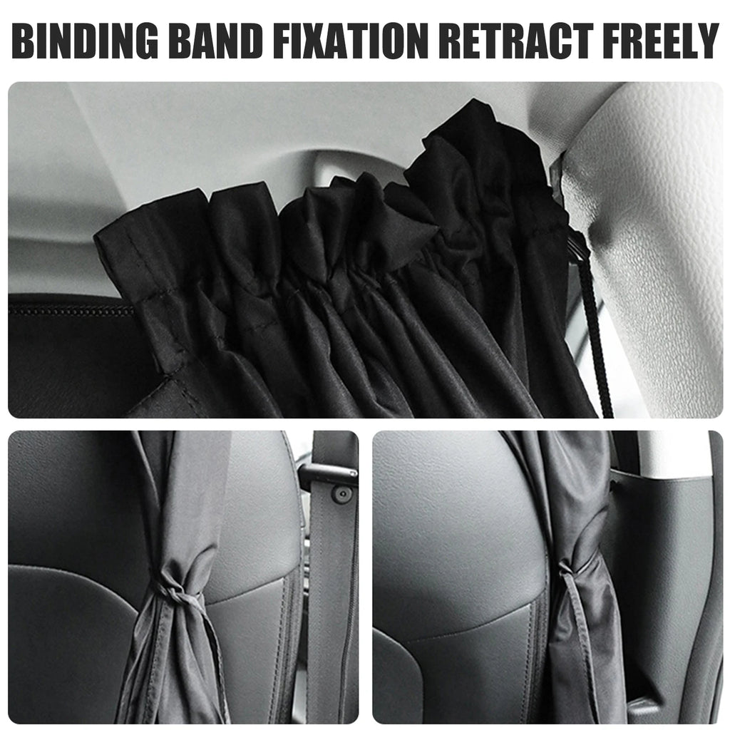 Car Blackout Curtains Sunshade Side Windows Car Partition Curtains Between the Front and Rear Seats Car Privacy Curtains Travel