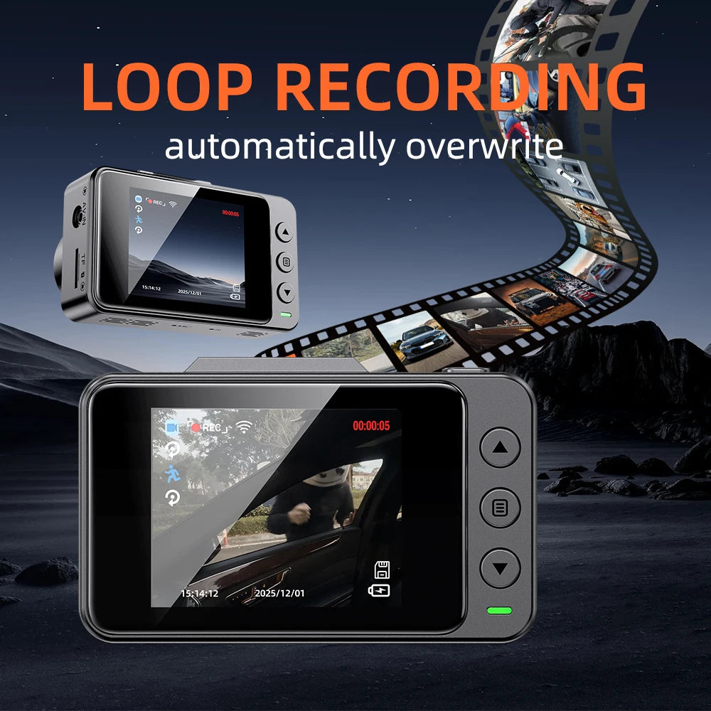 4K Front 1080P Rear Dual Dash Cam, WiFi App Control, Night Vision, G-Sensor, Motion Detection, 24H Parking, Car DVR for SUVs - AliExpress 34