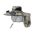 Solar Fan Hat with Neck Flap UV Protection Hat with Solar Fan USB Rechargeable Breathable Men Summer Outdoor Fishing Wide Brim B