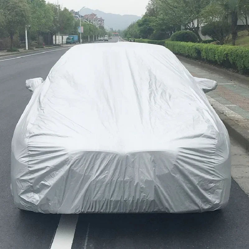 Universal Full Car Cover Portable Outdoor Waterproof UV Protection Anti-Scratch Resistant Car Clothing Auto Dust Cover Accessory