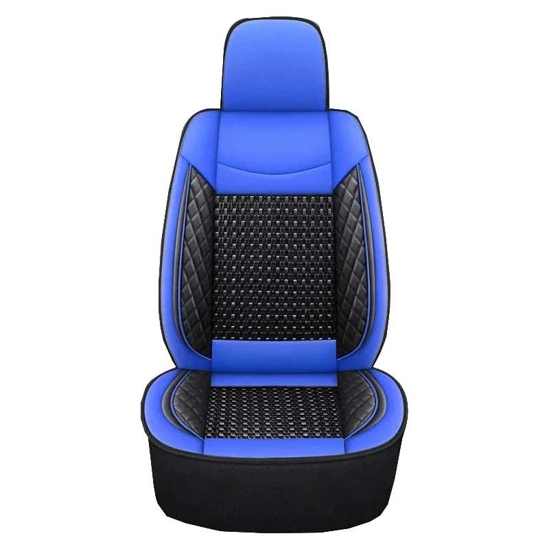 Universal Fit PU Leather Car Seat Cover Protector with Backrest Breathable 1 Piece Front for 95% Cars Sedan SUV Pickup Van