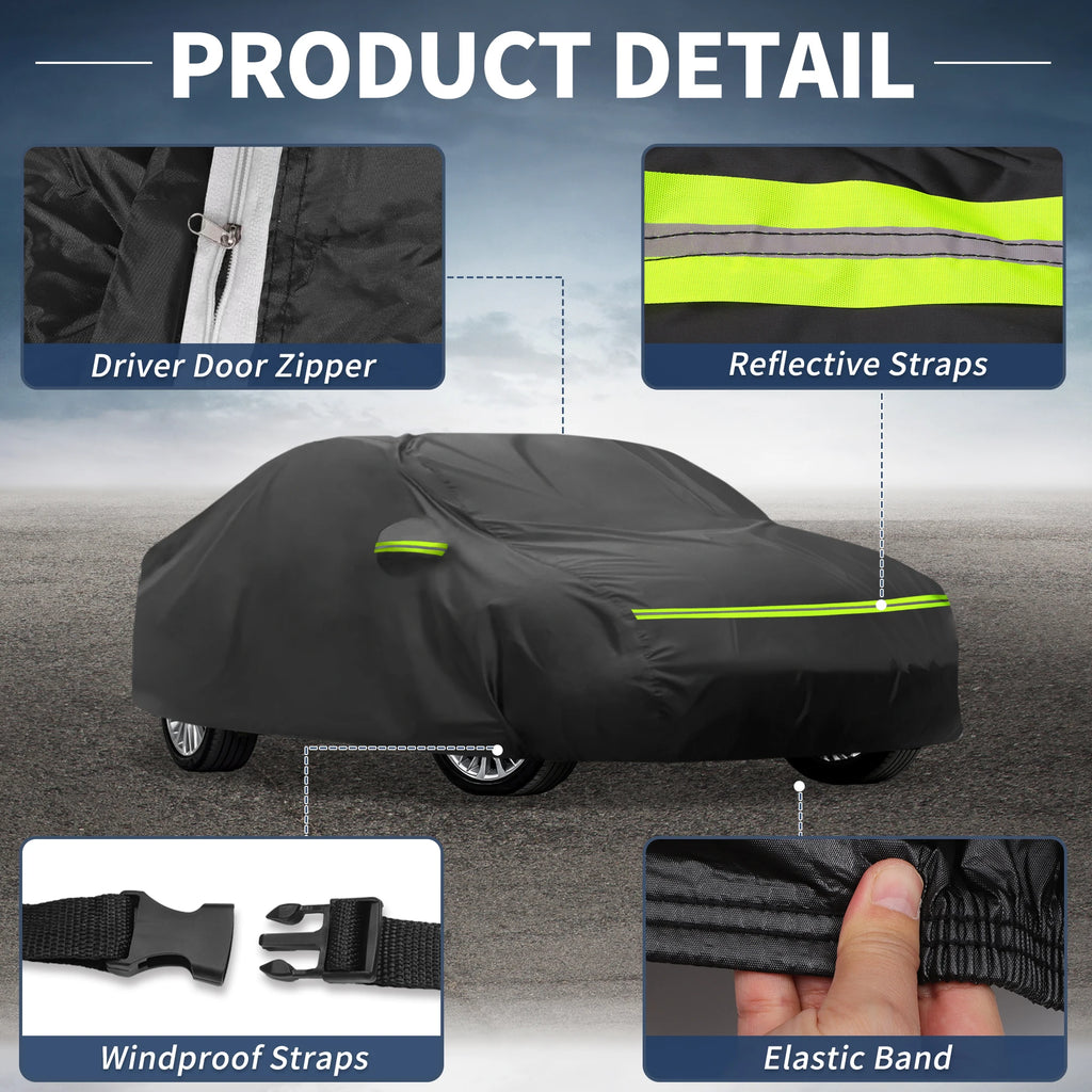 UXCELL Uxcell Car Cover for Mercedes-Benz C-Klasse W206 Estate 2014-2023 210D-PU Outdoor Full Car Cover All Weather Sun