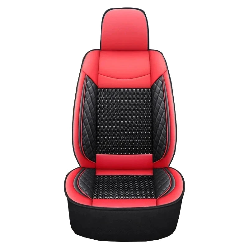 Universal Fit PU Leather Car Seat Cover Protector with Backrest Breathable 1 Piece Front for 95% Cars Sedan SUV Pickup Van