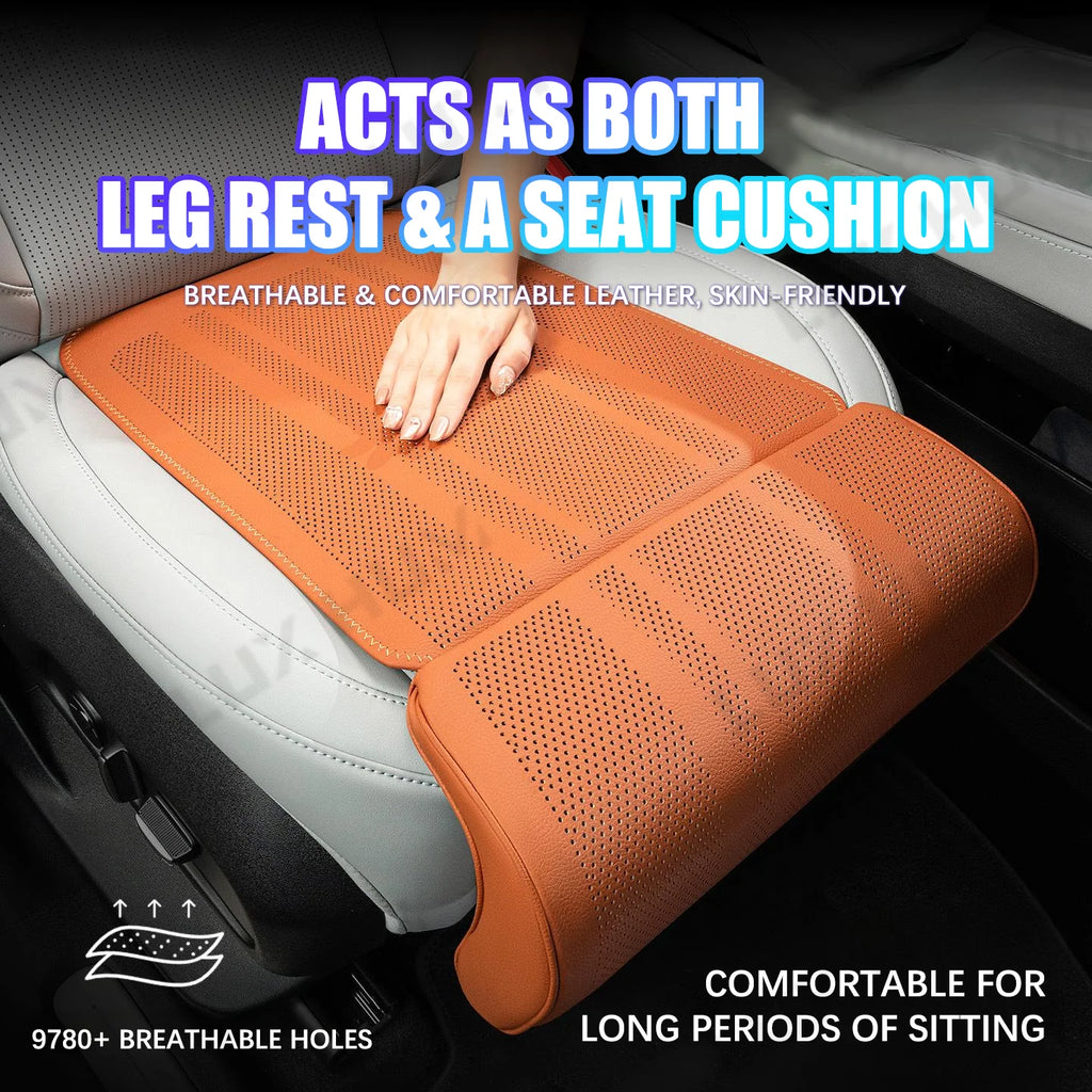 Universal Car Seat Cover with Leg Support Cushion Anti Slip Breathable Seat Protection Pad Legrest Cushion Relieve Soreness