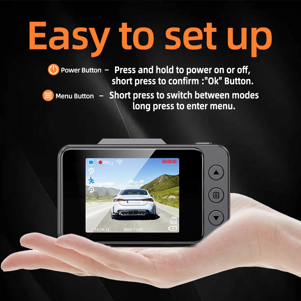 4K Front 1080P Rear Dual Dash Cam, WiFi App Control, Night Vision, G-Sensor, Motion Detection, 24H Parking, Car DVR for SUVs - AliExpress 34