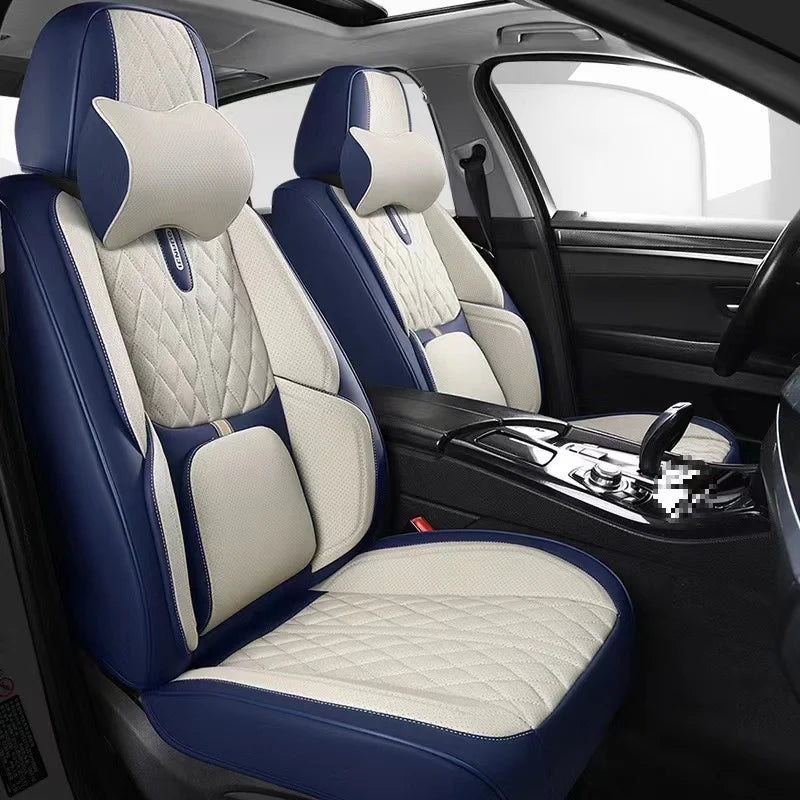 Universal Car Seat Covers Full Covered Durable Artificial Leather Seat Cushion for 90% Sedan SUV  Include Front and Rear Cover