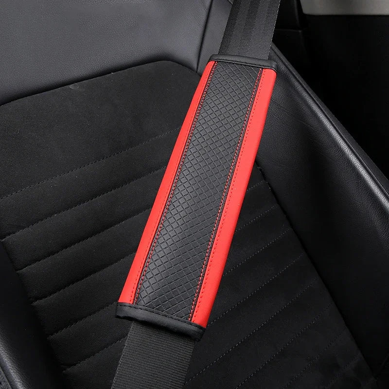 Universal PU Leather Car Seat Belt Cover Breathable Shoulder Pad,Safety Belt Protector,Auto Interior Accessory  for All Vehicles