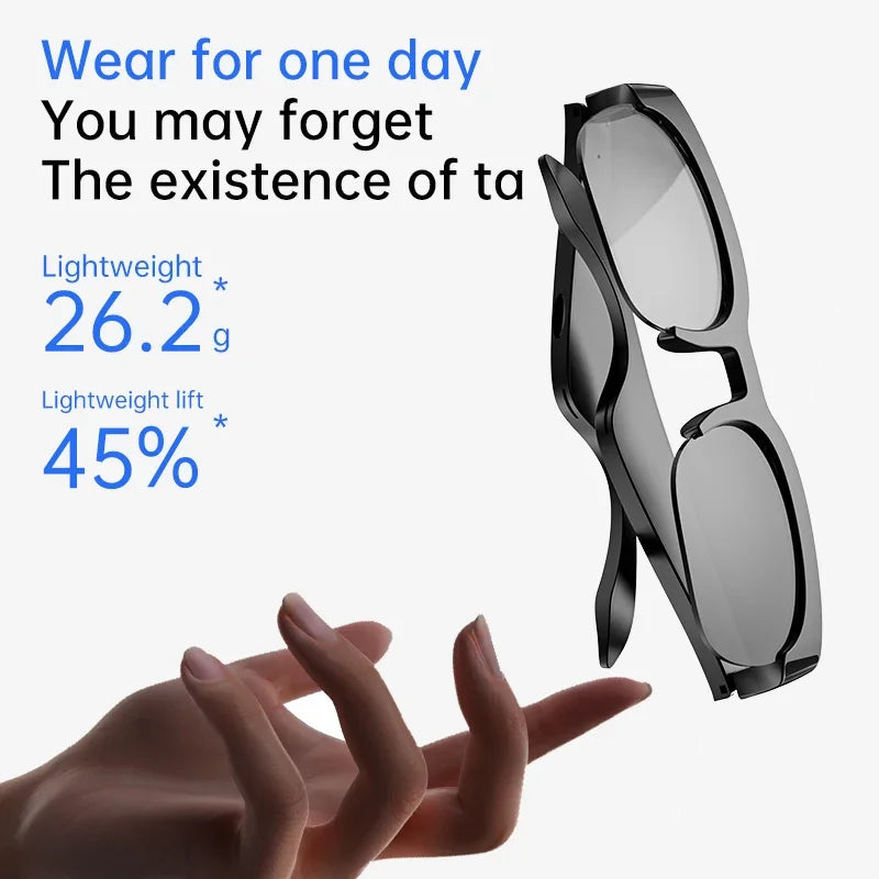 Lenovo Smart AI GlassesRemote Control Touch with Photo Camera Recording Translator Voice Assistant Music Bluetooth Sunglasses