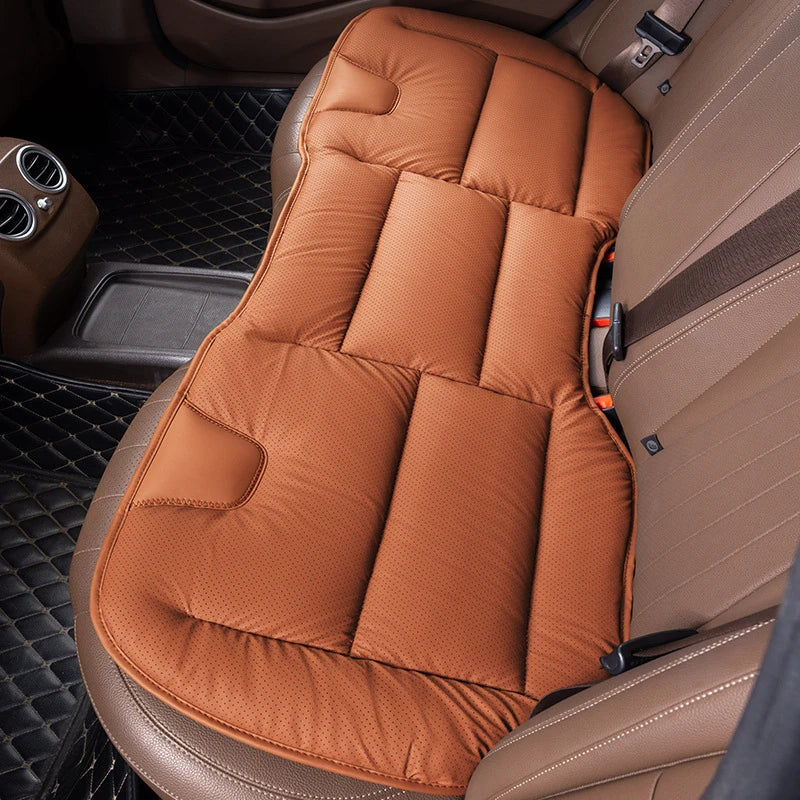 Universal Nappa Leather Rear Car Seat Cushion Seats Breathable Ventilated Comfort Seats Protection Pad Auto Accessories