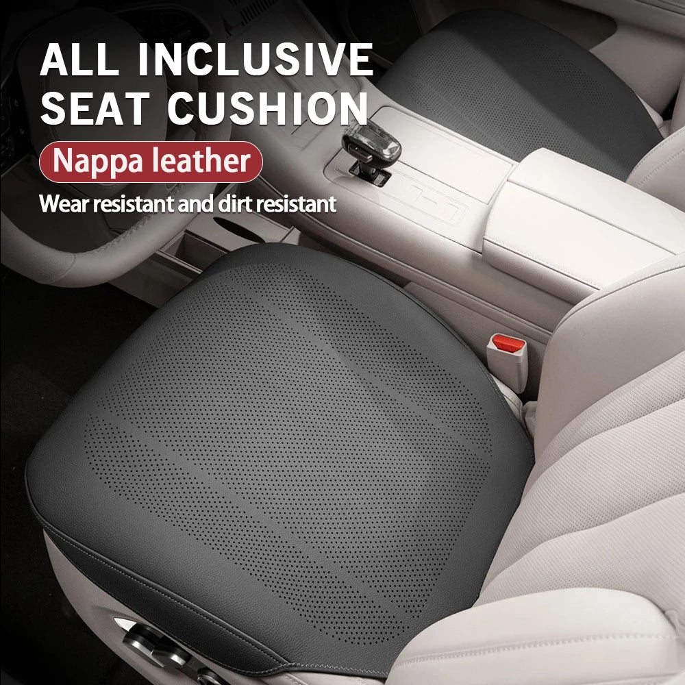 Universal Car Seat Cushion Leather Thin Breathable Hole Summer Car Interior Seat Cover Four Seasons Automotive Parts
