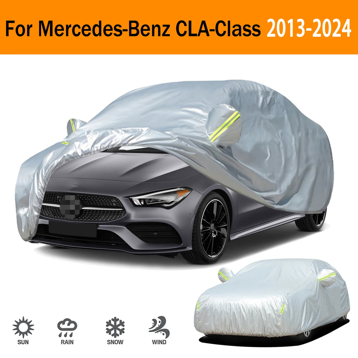 190T Car Cover Protection Sunscreen Heat Insulation Dust For Mercedes-Benz CLA-Class 2013-2024 Car Exterior Accessories