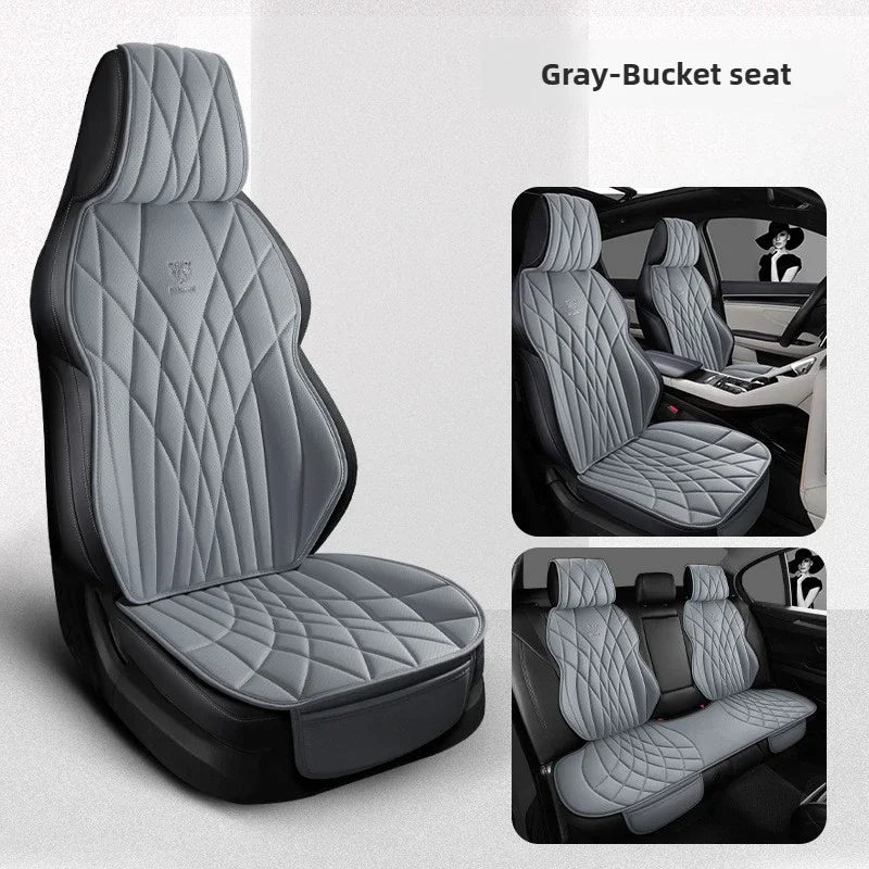 Universal Car Seat Cover Set Leather Car Seat Protective Covers Car Accessories Interior Comfortable Auto Seat Cushion Full Set