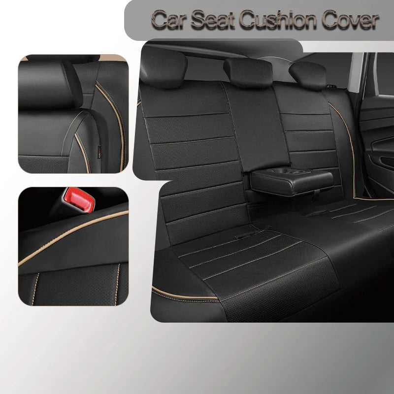 5 Seats Universal Car Seat Covers Full Set PU Leather Breathable Easy Clean Interior Protection