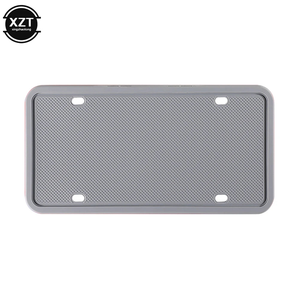 Car Silicone License Plate Frame Kit Detachable Waterproof Screw Mounted Number Plates Holder Bracket  for US Canada Automobile