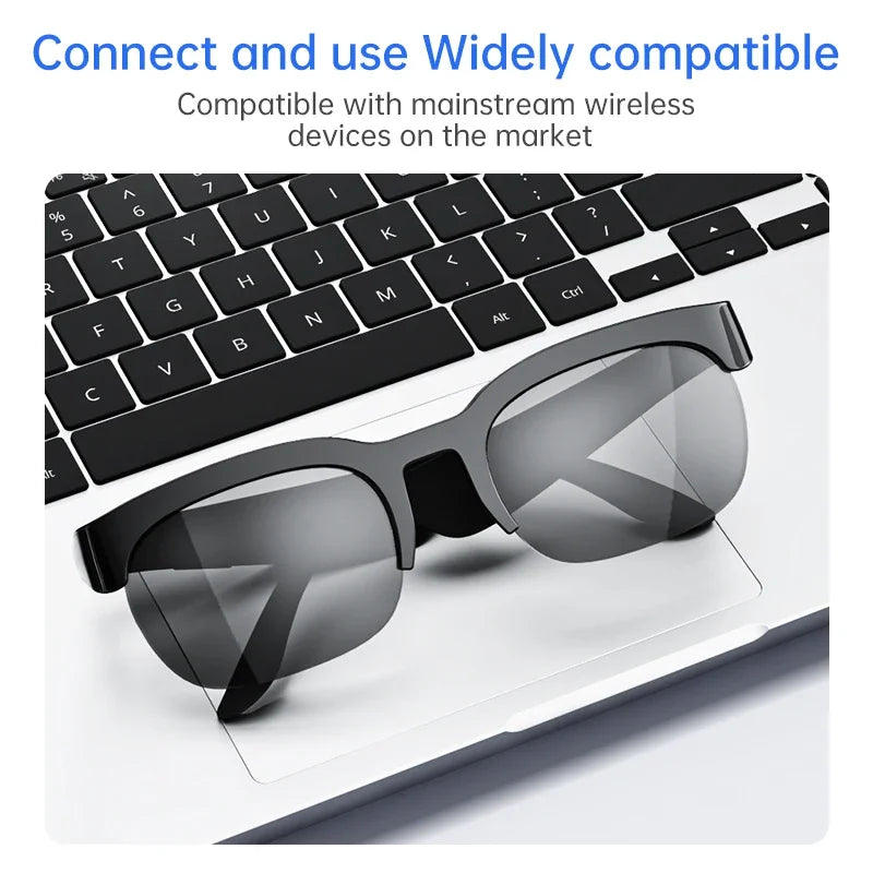Lenovo Smart AI GlassesRemote Control Touch with Photo Camera Recording Translator Voice Assistant Music Bluetooth Sunglasses