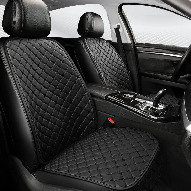Car seat cushion leather all season universal 7-piece set, single seat anti slip, wear-resistant, no tie, portable rear five sea