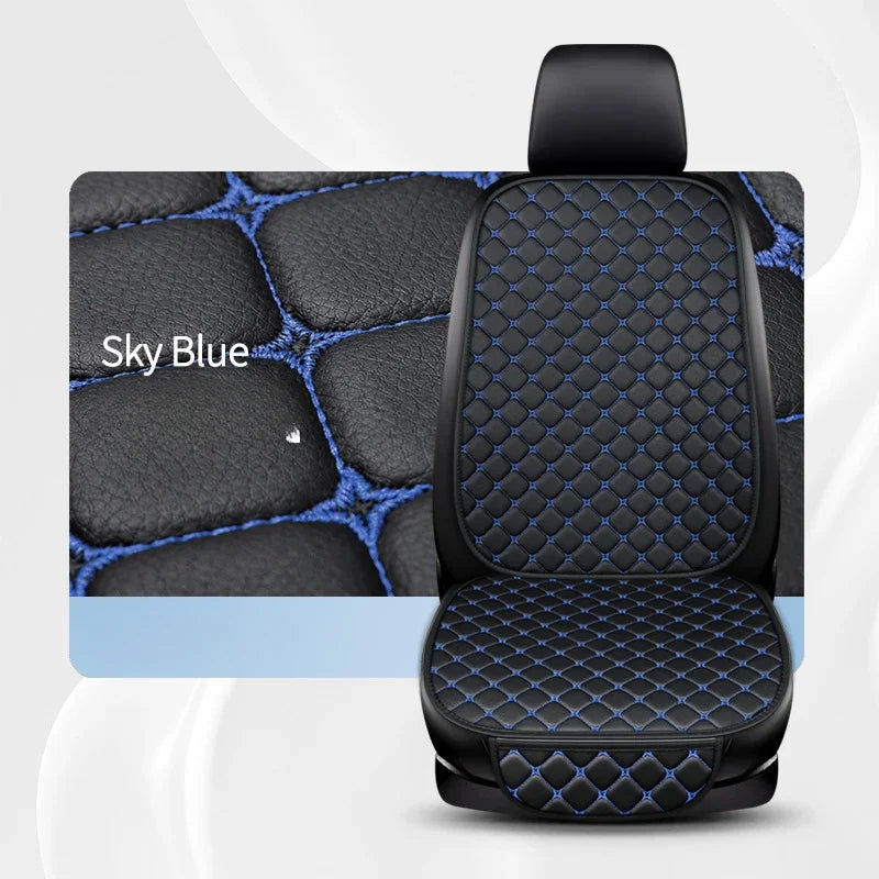 Car Seat Cover Universal PU Leather Seat Cushion Protective Cover Auto Protector Pad with Storage Pocket Four Seasons