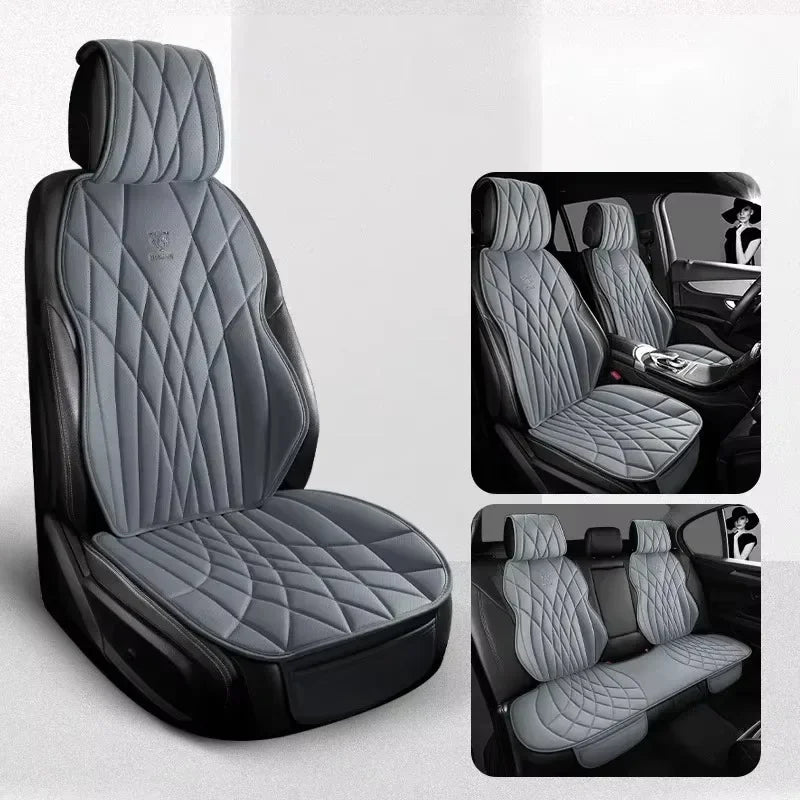 Universal Car Seat Cover Set Leather Car Seat Protective Covers Car Accessories Interior Comfortable Auto Seat Cushion Full Set