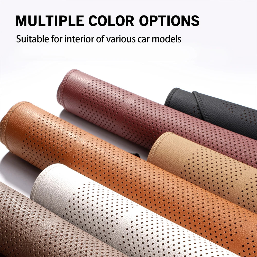 Universal Car Seat Cushion Leather Thin Breathable Hole Summer Car Interior Seat Cover Four Seasons Automotive Parts