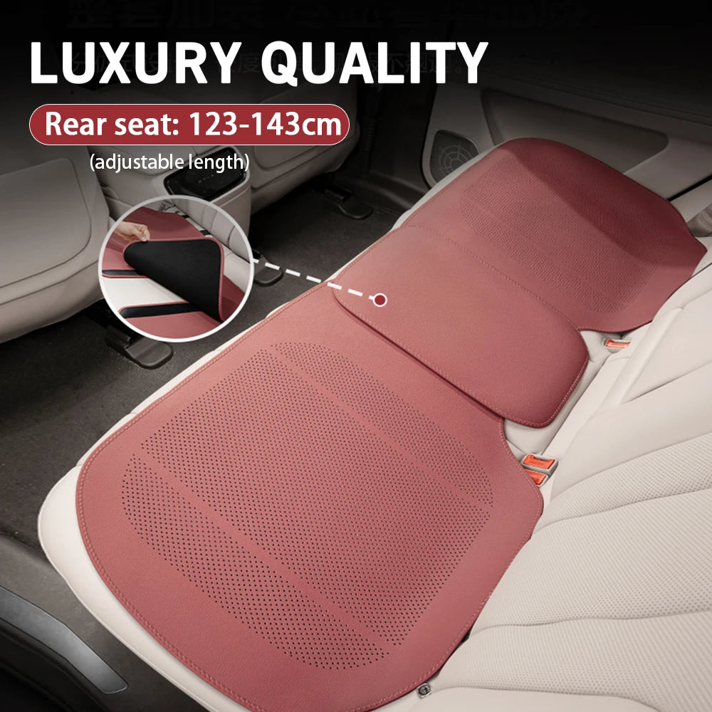 Universal Car Seat Cushion Leather Thin Breathable Hole Summer Car Interior Seat Cover Four Seasons Automotive Parts