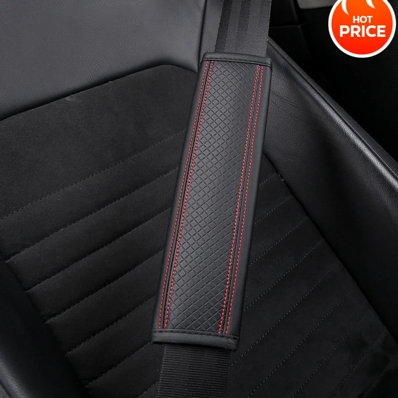 Universal PU Leather Car Seat Belt Cover Breathable Shoulder Pad,Safety Belt Protector,Auto Interior Accessory  for All Vehicles