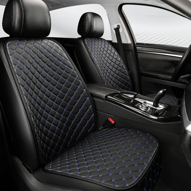 Car seat cushion leather all season universal 7-piece set, single seat anti slip, wear-resistant, no tie, portable rear five sea