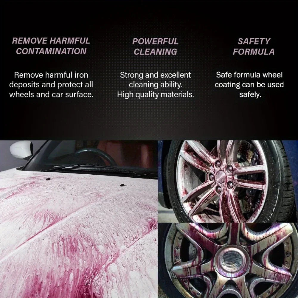 H4Cacle Car Paint & Wheel Iron Particles Powder Cleaning Super Rust Dust Remover Spray Metal Surface Defender Auto Rim Cleaner