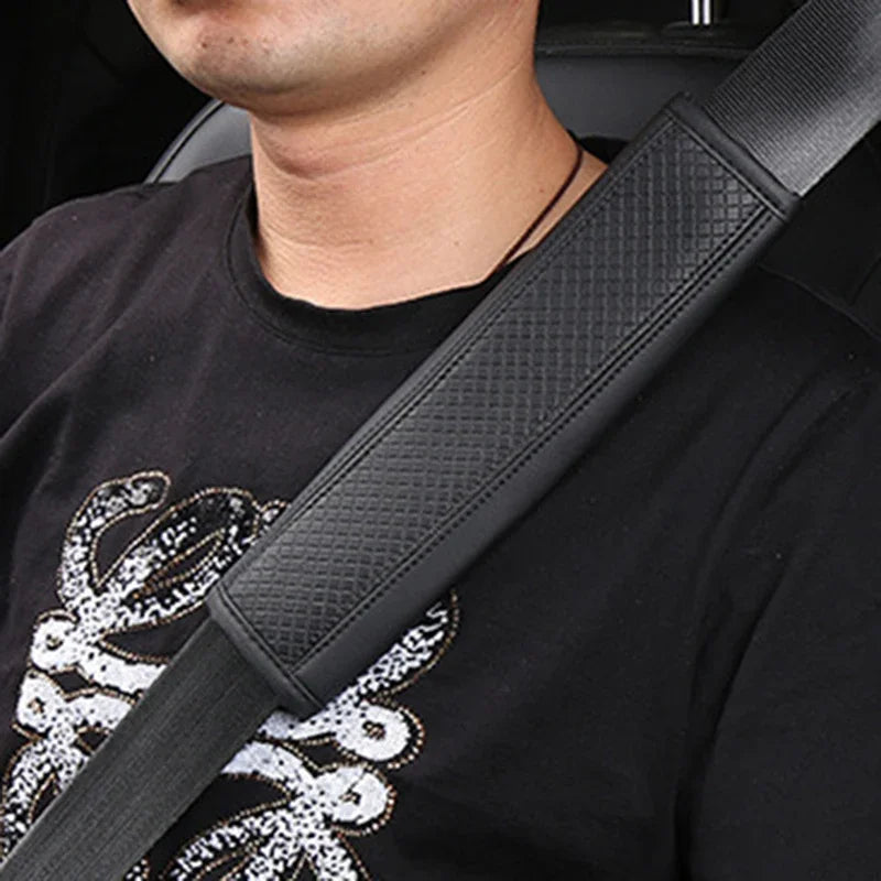 Universal PU Leather Car Seat Belt Cover Breathable Shoulder Pad,Safety Belt Protector,Auto Interior Accessory  for All Vehicles