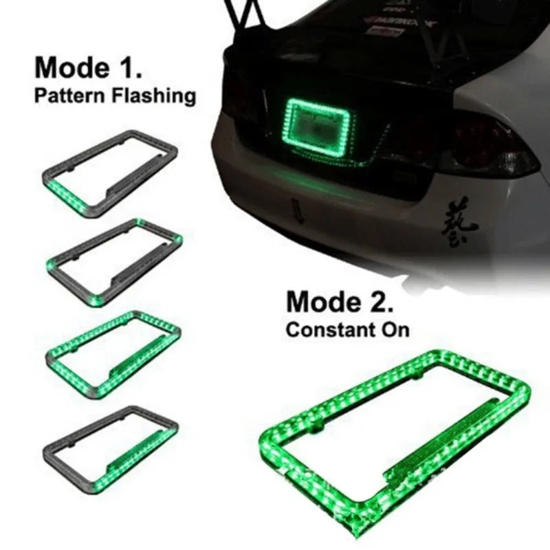 Car License Plate Frame 12V LED Lighting Acrylic U.S. Standard Car Led Luminous License Plate Frame for All Cars