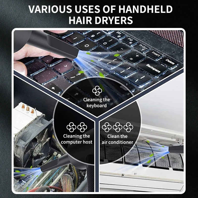Handheld Car Vacuum Cleaner, 15000PA Portable Cordless, Dual use of blowing and suctionMulti-Nozzles, for Car, Home, Pet, Office